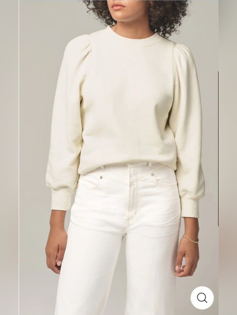 Citizen of Humanity Mary Racer Vanilla Sweatshirt. Size S